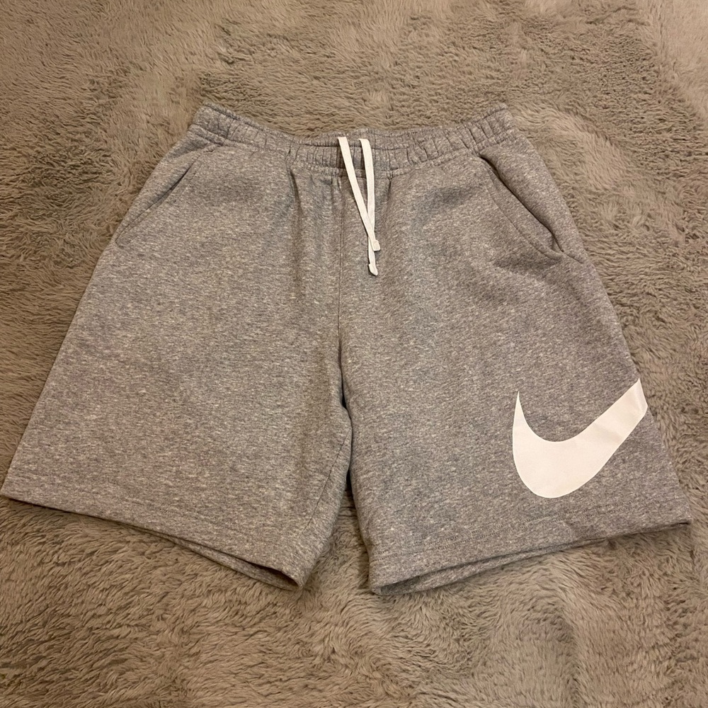 Nike Gray Shorts with White Logo